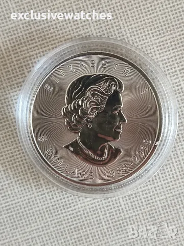 1 тройунция Сребърна Монета Maple Leaf 30-та годишнина BU 2018 г., снимка 4 - Нумизматика и бонистика - 49840955