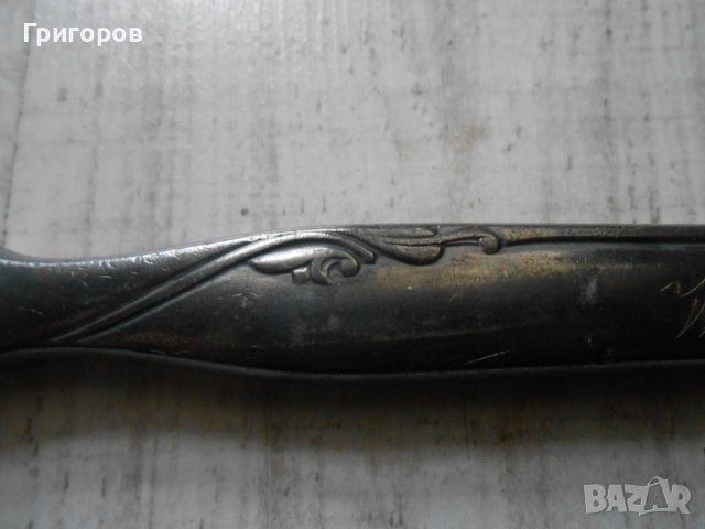 КОЛЕКЦИОНЕРСКИ ПОСРЕБРЕН 90 микрона стар нож на СОЛИНГЕН ! ножка ножче кама, снимка 4 - Колекции - 39865240