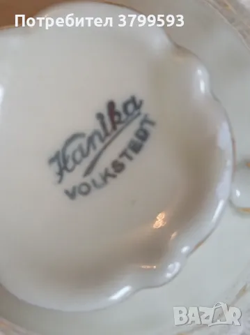 Порцеланов двоен сет за кафе Hanika Volkstedt , снимка 6 - Антикварни и старинни предмети - 48725474
