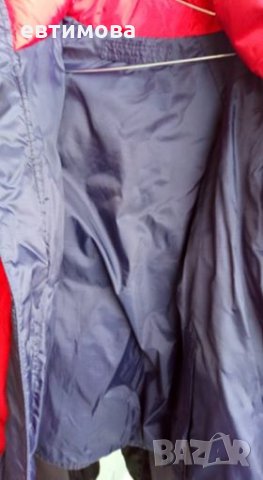 Пухено яке с две лица червено и тъмно синьо, снимка 8 - Якета - 26694241