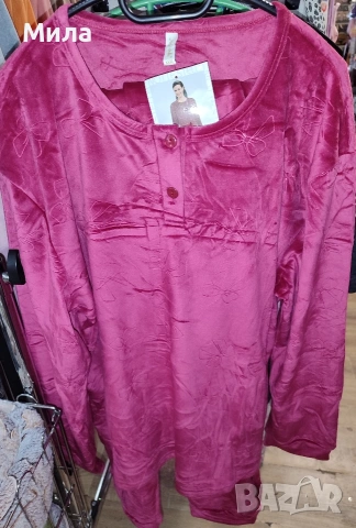 Дамска плюшена пижама 3XL