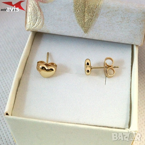 Обеци с 14К златно покритие 2141855, снимка 3 - Обеци - 53147293