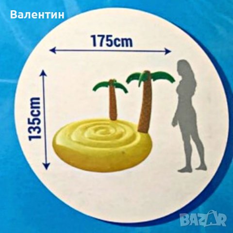 Голям надуваем остров-матрак XXL, снимка 2 - Надуваеми играчки - 43536581
