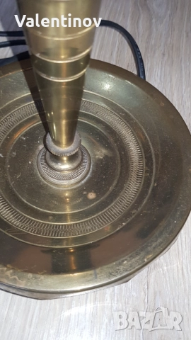 Старинна бронзова лампа с три рамена, снимка 3 - Антикварни и старинни предмети - 52546798