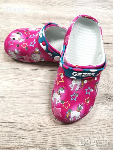 Gezer крокс с еднорози, снимка 2 - Детски сандали и чехли - 28961312