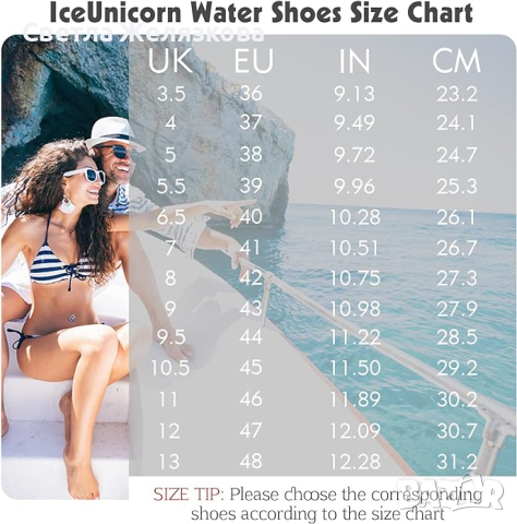 Аква обувки, обувки за плуване, унисекс, плажни обувки, нови, снимка 5 - Други - 44844150