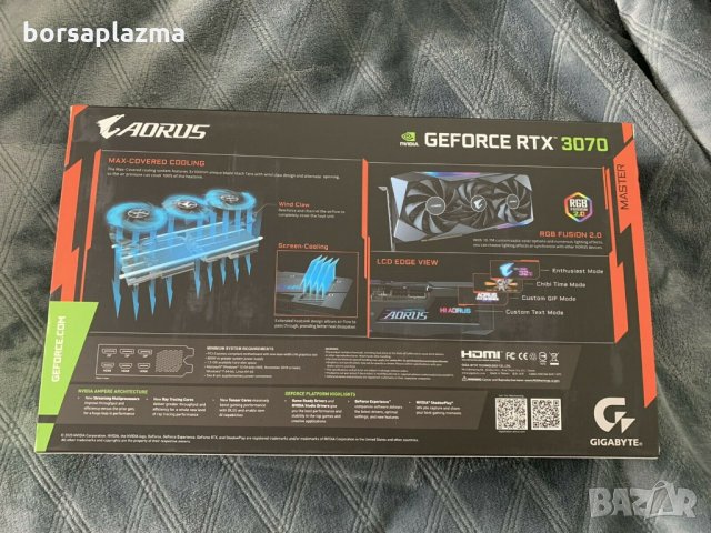 Gigabyte Aorus GeForce RTX 3070 Master 8G, 8192 MB GDDR6, снимка 2 - Видеокарти - 33608080