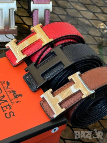 колани от естествена кожа в кутия  valentino garavani hermes guess chanel, снимка 10 - Колани - 50776378