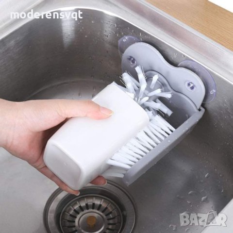 Двойна четка за миене на чаши с вакуумно закрепване за мивката, снимка 7 - Чаши - 43089427