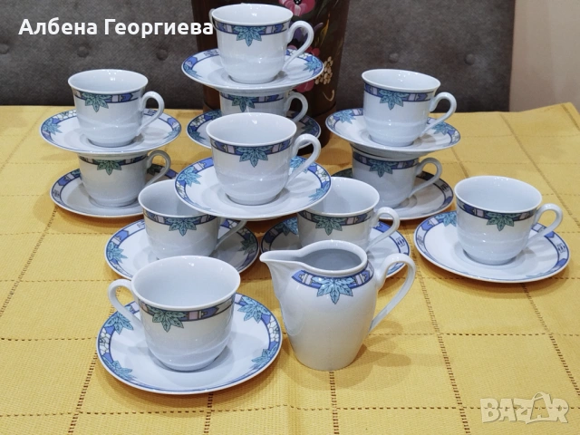 Баварски комплект за дълго кафе  SCHIRNODING BAVARIA ☕☕☘️☕☕☕, снимка 18 - Сервизи - 53070000