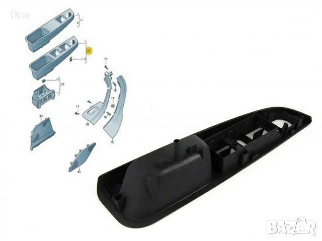 Декоративен панел за врата на Golf V, Golf VI, Jetta III Шоф.или Пасаж. страна, снимка 2 - Части - 28841035