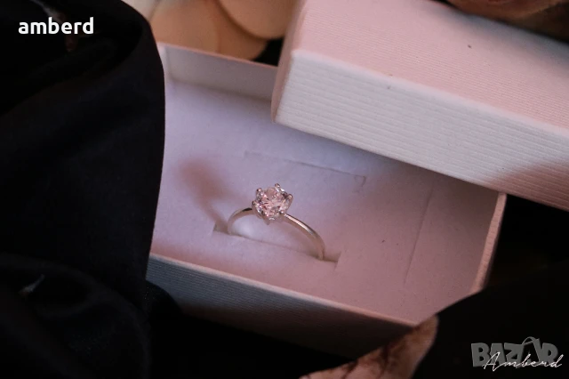 Нежен и стилен сребърен пръстен - модел PLR023, снимка 7 - Пръстени - 51375616