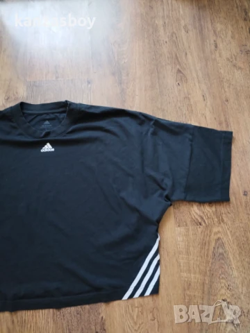 adidas Performance CROPPED TEE W - страхотна дамска тениска L, снимка 7 - Тениски - 50925943