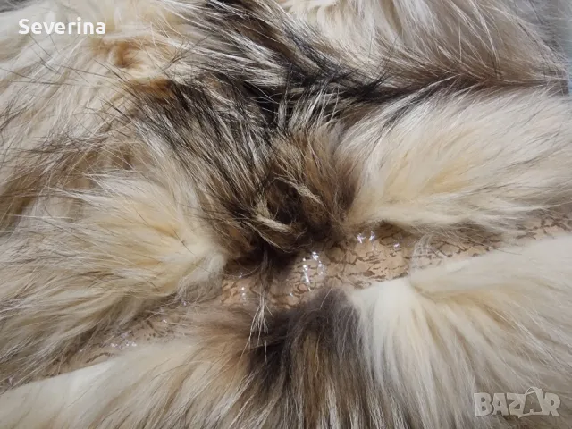 Естествен косъм ракун "Русский мех "невероятен елек с качулка , снимка 8 - Елеци - 49213073
