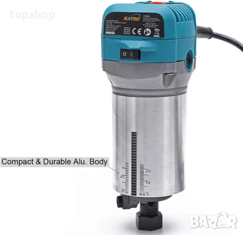 Пълен Комплект Оберфреза KATSU 710W – С Потапяща Основа, Фрезери и Аксесоари, снимка 3 - Други инструменти - 53408053