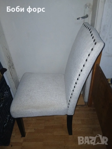 Уютен стол бял цвят , снимка 5 - Столове - 53578892