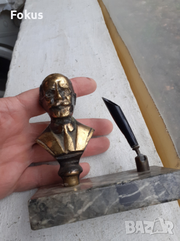 Малък бронзов бюст - мастилница, фигура, статуетка, снимка 5 - Антикварни и старинни предмети - 44844789