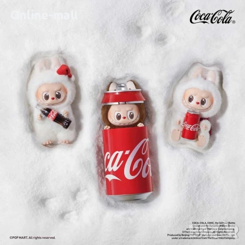POP MART The Monsters Labubu Coca-Cola Лабубу ключодържател Кока Кола