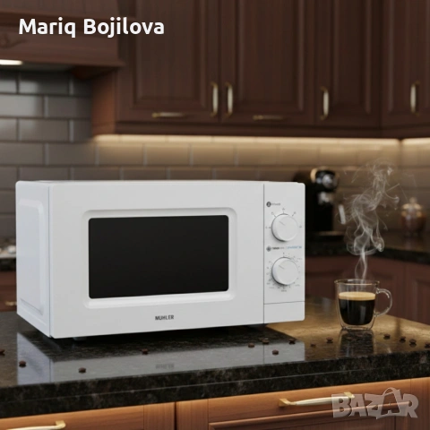 Микровълнова фурна MUHLER MO-5009 20L – 700W, механичен контрол, снимка 6 - Микровълнови - 53500735