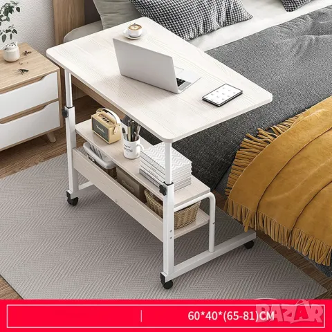 Подвижно нощно шкафче Повдигащ се компютър Студентско общежитие Спалня, снимка 3 - Бюра - 49668201