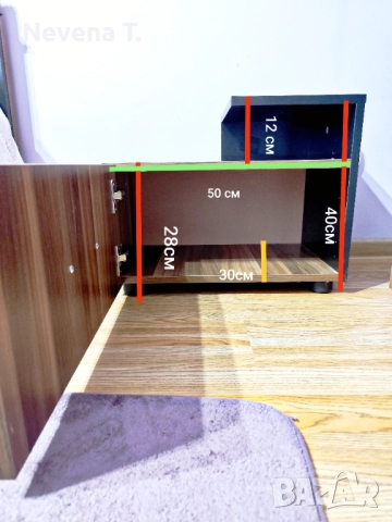 Спално обзавеждане - гардероб, тоалетка с огледало и нощни шкафчета , снимка 11 - Шкафове - 52185690