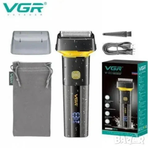 Безжична електрическа самобръсначка VGR V-355 с LED д-исплей, IPX6 водоустойчивост и бързо зареждане, снимка 3 - Електрически самобръсначки - 50630323
