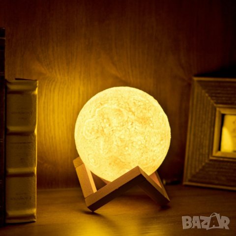 LED Озаряваща луна-лампа 3D Moon light, снимка 2 - Други - 33195441