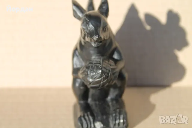 Фигурка от черен камък, снимка 2 - Колекции - 47511446