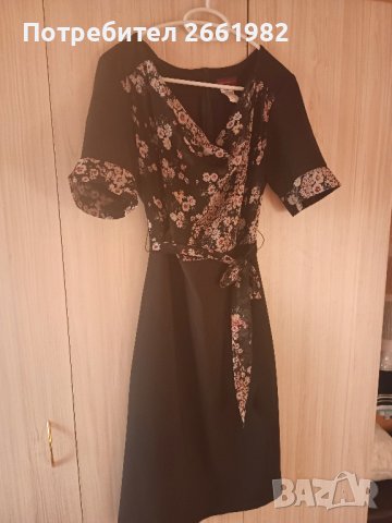 Официална черна рокля - БГ мода, снимка 1 - Рокли - 44047872
