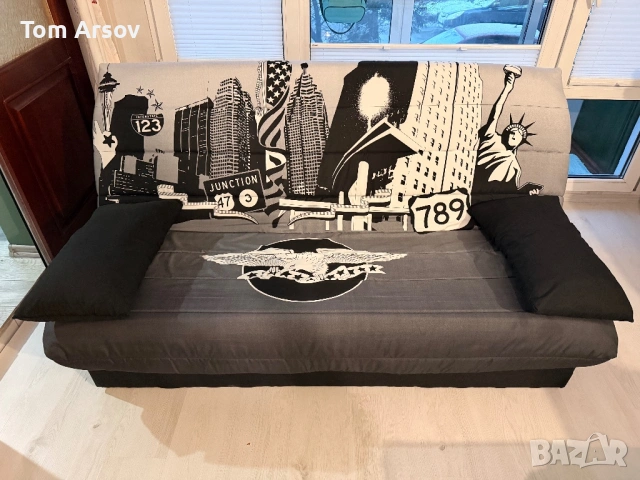 КАНАПЕ КЛИК-КЛАК ДИВАН с фунцкия за съм, снимка 3 - Дивани и мека мебел - 53596934