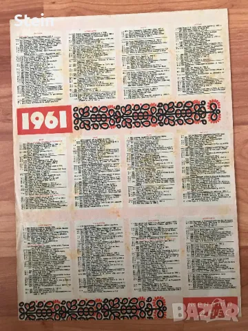 Стари календари от списания, снимка 17 - Други ценни предмети - 47999039