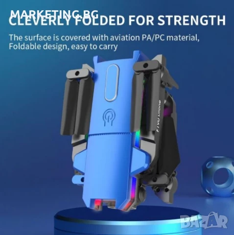 Дрон F190 с 4K камера, LED светлини и WiFi – Черен модел с висока маневреност и интелигентни функции, снимка 5 - Дронове и аксесоари - 50536273