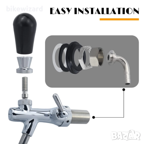 Регулируема кран за бира Aiyomi G5/8 НОВ, снимка 3 - Други стоки за дома - 52124804