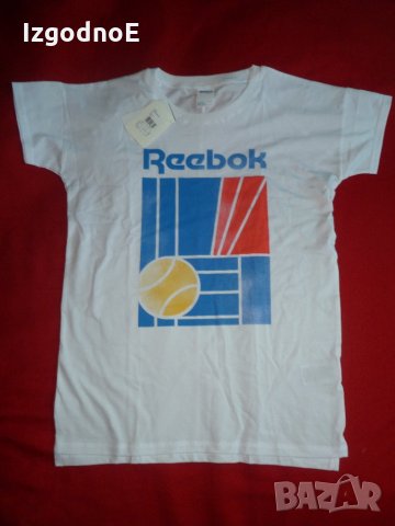 Reebok оригинална бяла тениска НОВА, снимка 3 - Тениски - 26363187