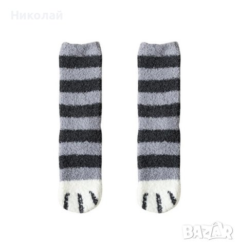 Чорапи котешка лапа , дебели чорапи котка, снимка 4 - Дамски чорапи - 43412837