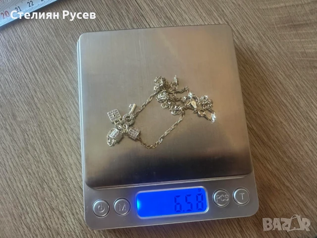  6.58 гр дамско златно колие / синджир / ланец / злато / златен / GOLD 585 / 14 карата с ключ , снимка 3 - Колиета, медальони, синджири - 50861261