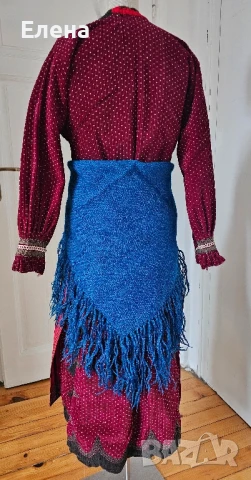 Автентична помашка, родопска носия с пафти, сая, салтамарка, фес, престилка, риза и др, снимка 15 - Антикварни и старинни предмети - 51230392