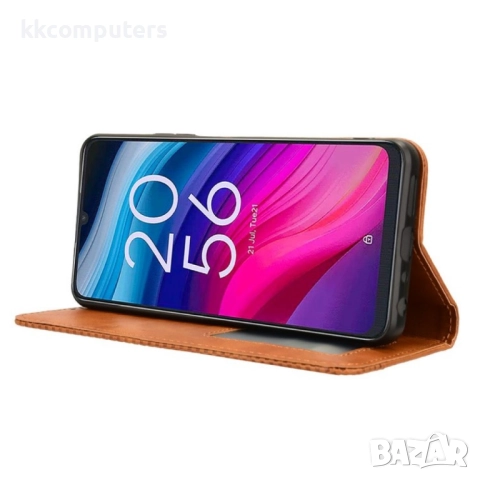 TCL 505 T509K / T5094 Retro Texture Wallet Калъф и Протектор, снимка 6 - Калъфи, кейсове - 52706137