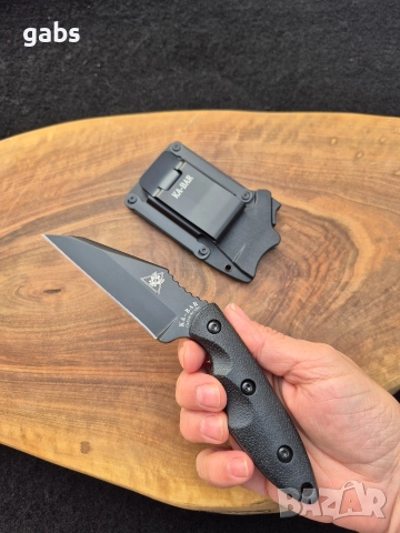 Нож KA BAR Hinderer 2485 с фиксирано острие,фултанг с кания, снимка 10 - Ножове - 52838446