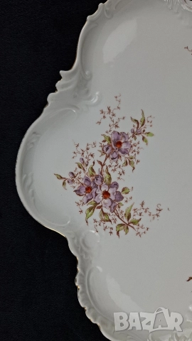 Голямо порцеланово плато с дръжки, снимка 2 - Аксесоари за кухня - 50586953