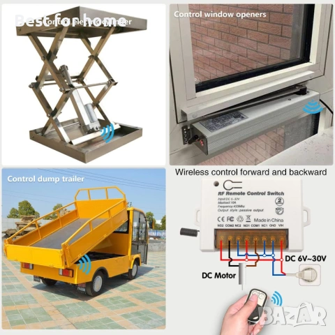 Модул DieseRC 2 канала безжично реле с дистанционно управление 433Mhz RF DC 5V 12V 24V 30V 10A , снимка 2 - Друга електроника - 53405946