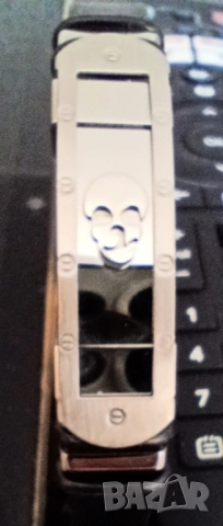 Нова гривна "Череп" от неръждаема стомана и силикон 10 лв., снимка 3 - Гривни - 51779890