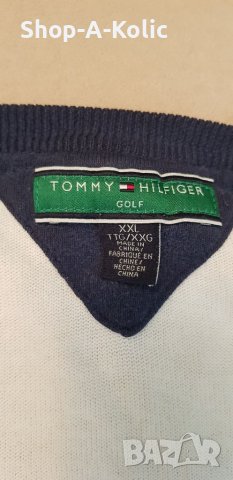 Original Vintage TOMMY HILFIGER GOLF Knitwear V-Neck Pullover, снимка 4 - Пуловери - 38314604