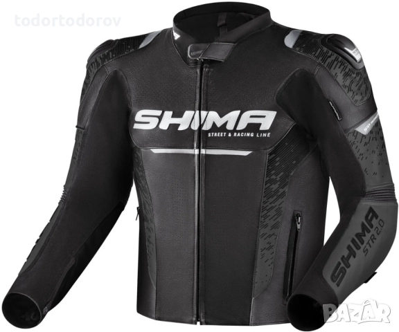 Кожен мото екип SHIMA STR 2.0 BLACK ,всички протектори,гърбица,, снимка 3 - Аксесоари и консумативи - 51659940