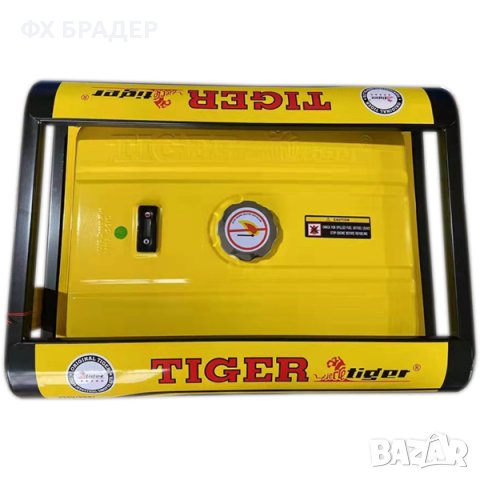 Монофазен бензинов генератор Tiger, 3800W, 25L, ел. стартер, с колела, снимка 5 - Генератори - 43166138