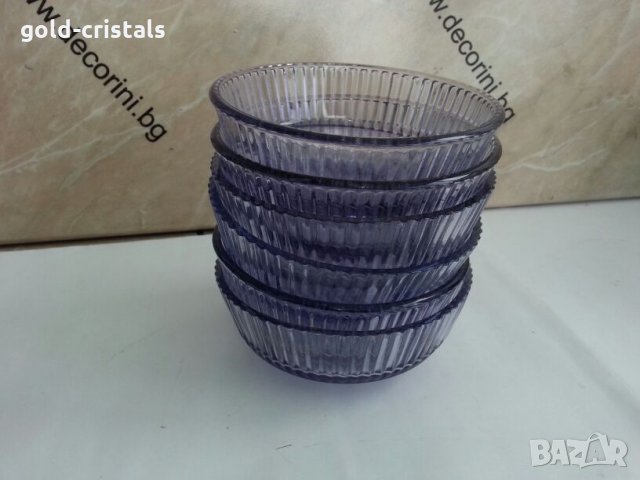 ретро купички цветно лилаво стъкло , снимка 5 - Антикварни и старинни предмети - 26224592