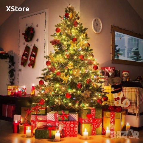 Гирлянд с лед лампички и соларен панел, 10 метра, снимка 2 - Други - 51957009