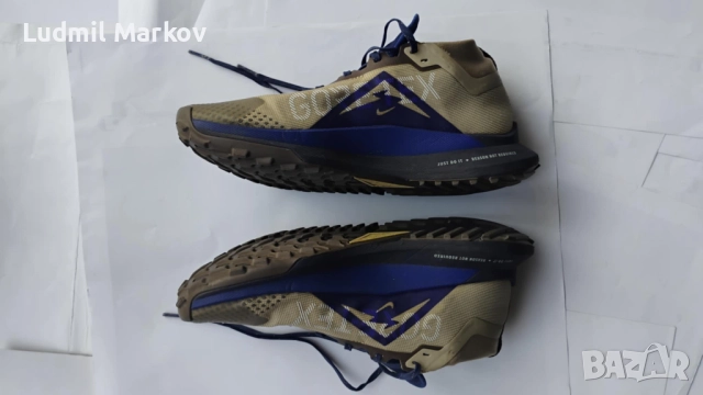 Маратонки 2024 Nike Pegasus Trail4- GORETEX,React Soles- почти нови, цвят Khaki Citron Tint, 120 лв., снимка 10 - Маратонки - 52733385