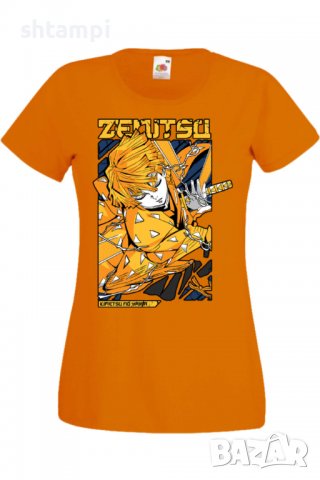Дамска тениска Demon Slayer Zenitsu Agatsuma,Анимация,игра,Празник,Повод., снимка 8 - Тениски - 38058777