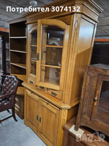 Масивен дъбов трапезен шкаф в стил Рустик, снимка 2 - Шкафове - 49680330